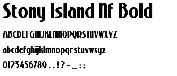 Stony Island NF Bold font